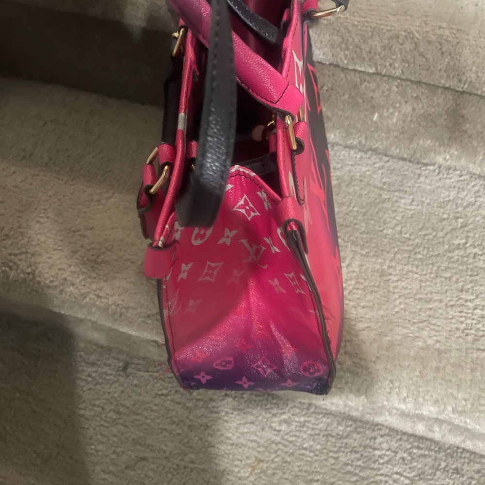 Pink and Black Designer Tote Bag. This listing ending 5/5/2025